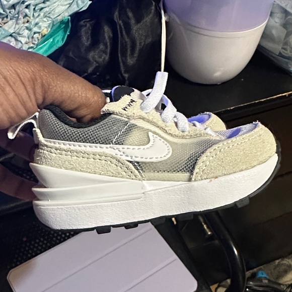 Kids\' White and Gray Sneakers